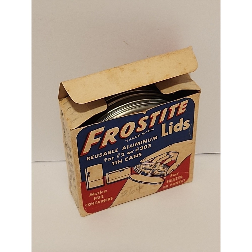 Vintage Frosttite Aluminum Lids Reusable For Tin Cans Freezer or Pantry - Picture 9 of 9